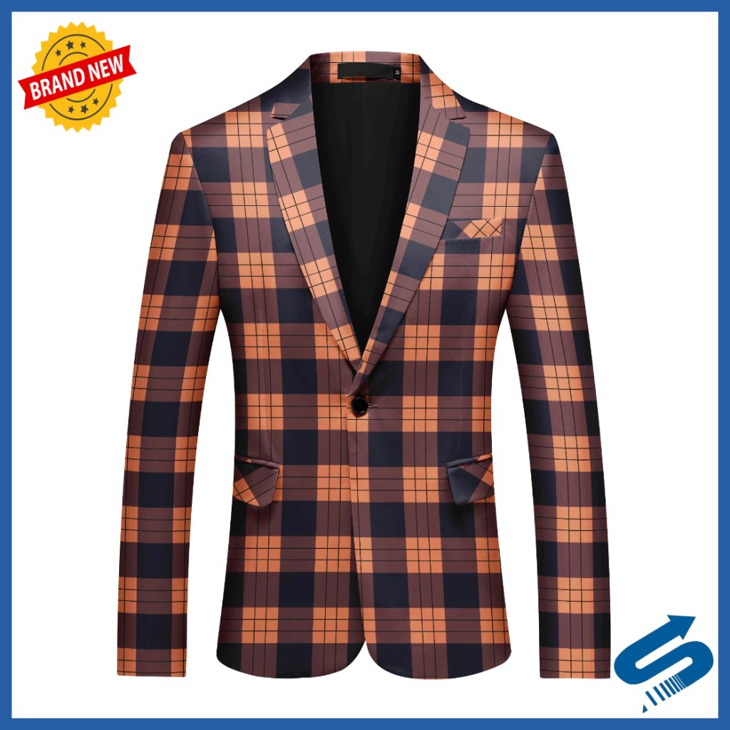 Slim Fit Blazer One Button Sport Coat Business Wedding Party Jacket